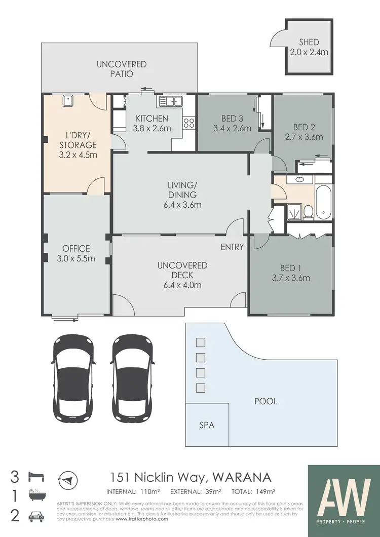 Floorplan of Homely house listing, 151 Nicklin Way, Warana QLD 4575