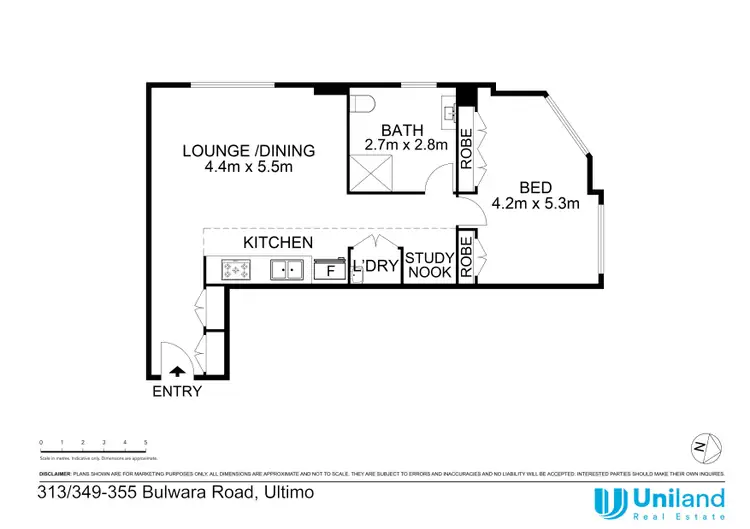 Floorplan of Homely unit listing, 314/349-355 Bulwara Road, Ultimo NSW 2007