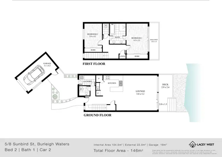 Floorplan of Homely townhouse listing, 5/8-10 Sunbird Street, Burleigh Waters QLD 4220