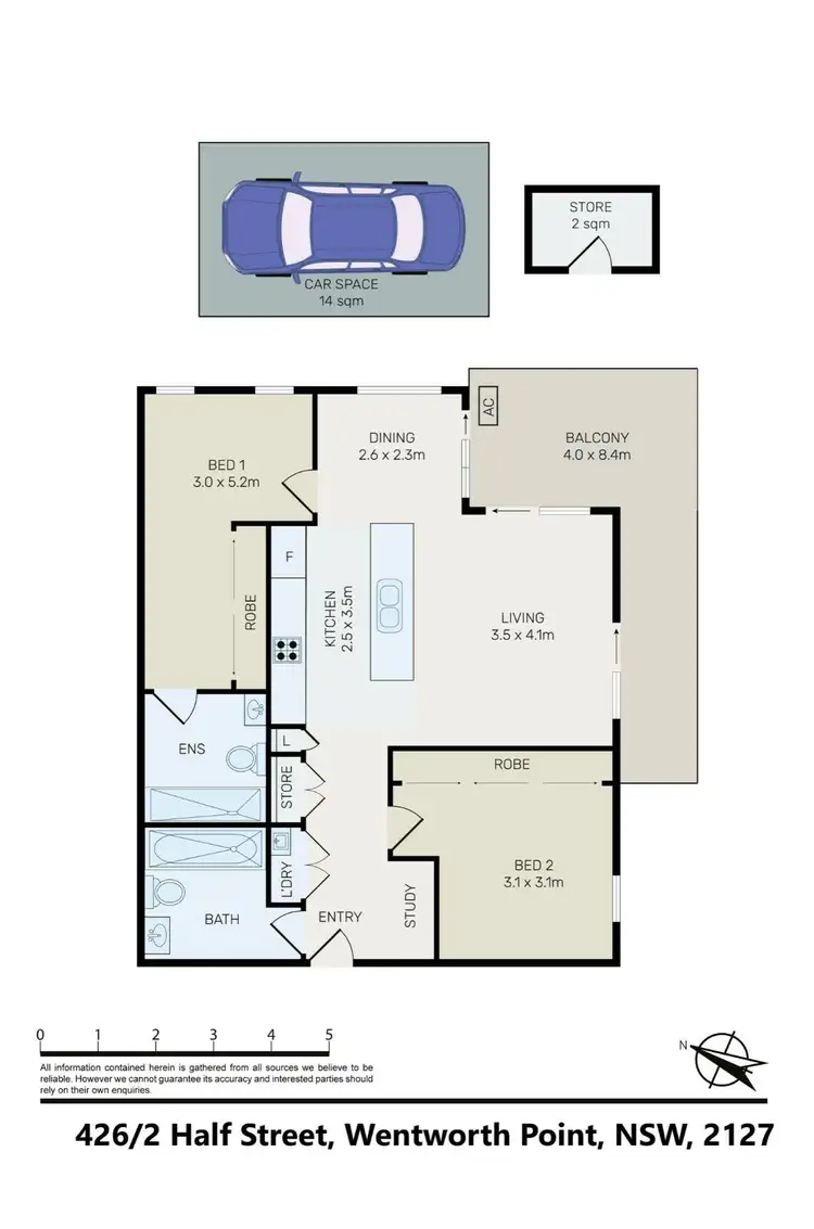 Floorplan of Homely apartment listing, 426/2 Half Street, Wentworth Point NSW 2127