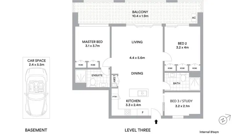 Floorplan of Homely unit listing, D303/28 Shepherd Street, Liverpool NSW 2170