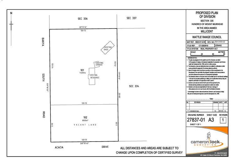 Floorplan of Homely land listing, LOT 102 Acacia Drive, Millicent SA 5280