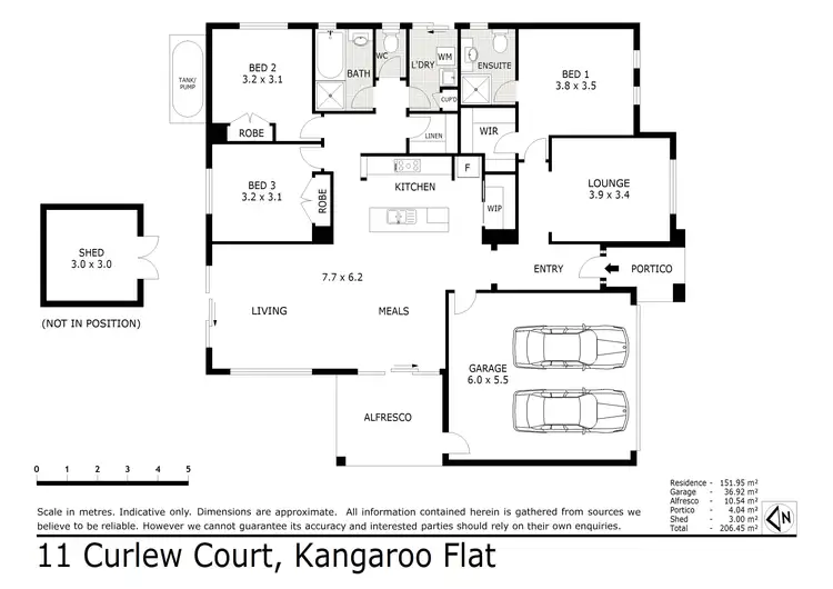 Floorplan of Homely house listing, 11 Curlew Court, Kangaroo Flat VIC 3555