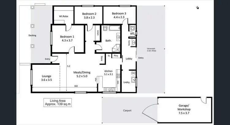 Floorplan of Homely house listing, 7 O'hanez Street, Berri SA 5343