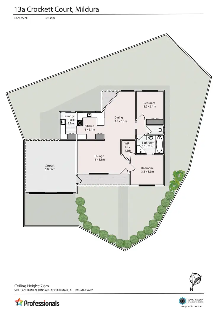 Floorplan of Homely townhouse listing, 13a Crockett Court, Mildura VIC 3500