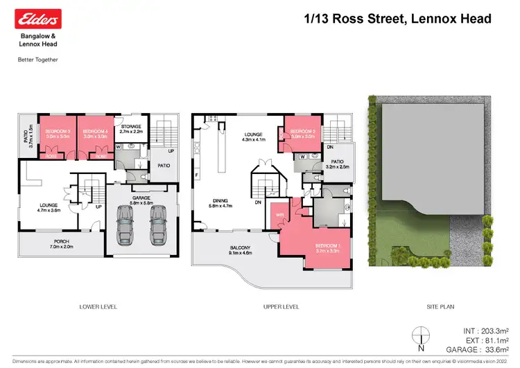 Floorplan of Homely semi-detached listing, 1/13 Ross Street, Lennox Head NSW 2478