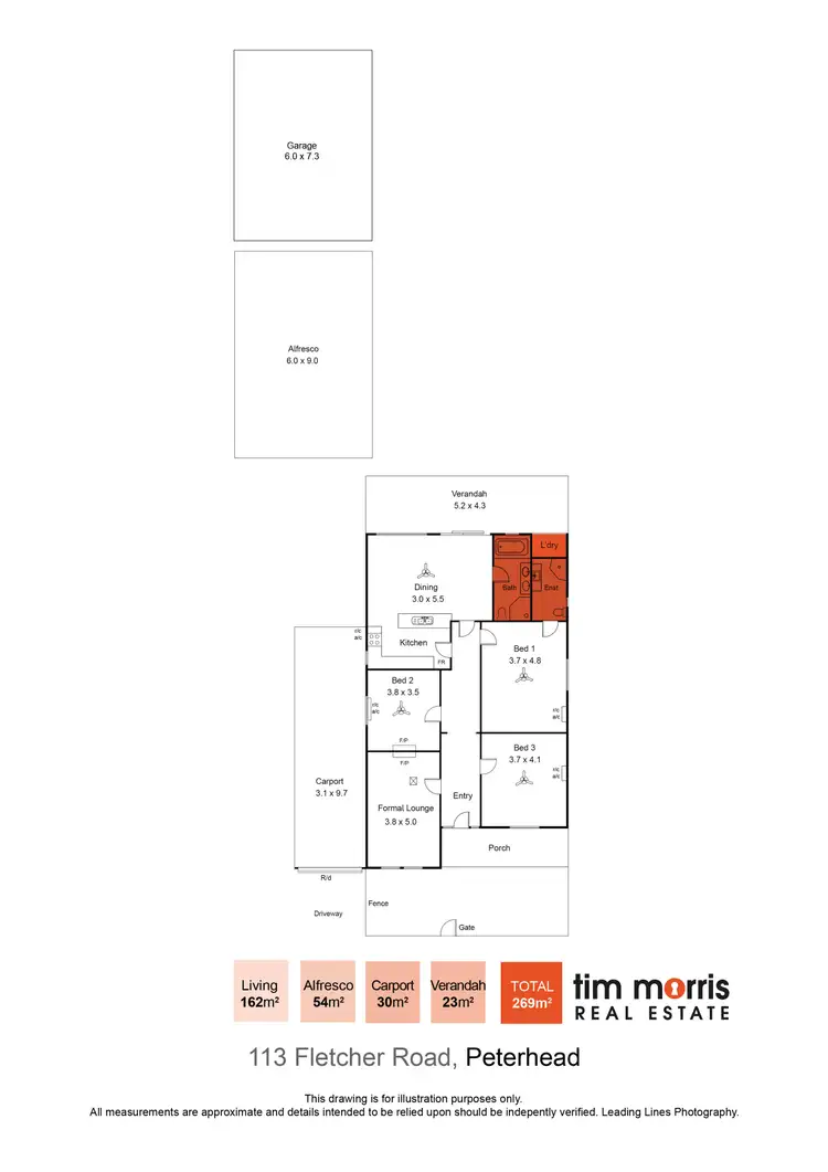 Floorplan of Homely house listing, 113 Fletcher Road, Peterhead SA 5016