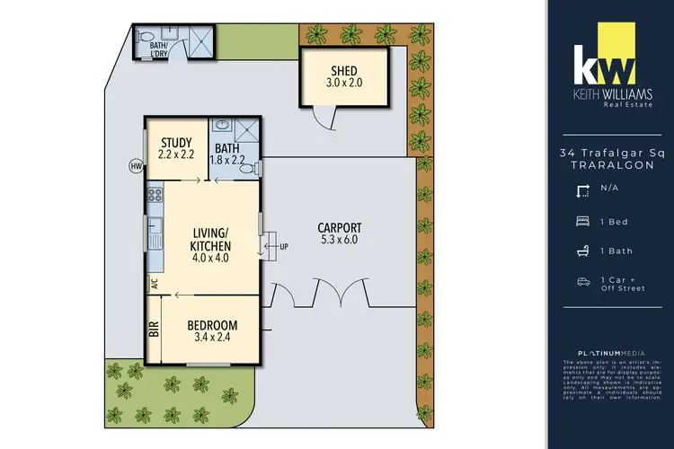 Floorplan of Homely unit listing, 34 Trafalgar Square, Traralgon VIC 3844