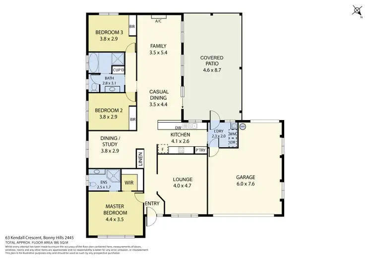 Floorplan of Homely house listing, 63 Kendall Crescent, Bonny Hills NSW 2445