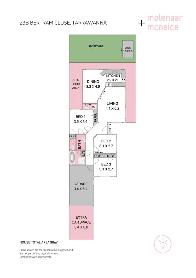 Floorplan of Homely villa listing, 2/23 Bertram Close, Tarrawanna NSW 2518