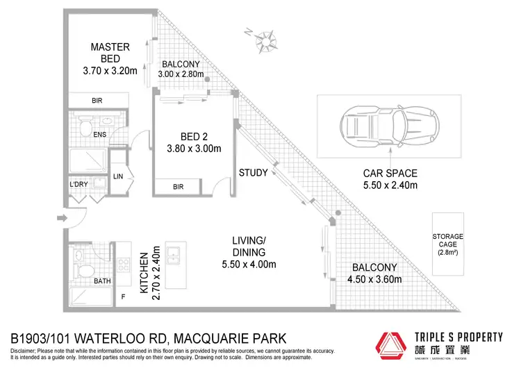 Floorplan of Homely apartment listing, 1903B/101 Waterloo Road, Macquarie Park NSW 2113