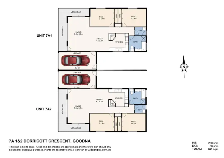 Floorplan of Homely semi-detached listing, 7A/1 & 2 Dorricott Crescent, Goodna QLD 4300