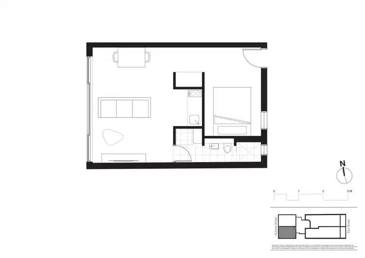 Floorplan of Homely studio listing, 14/190 Victoria Street, Potts Point NSW 2011