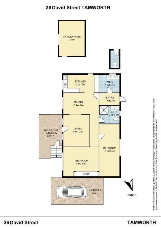 Floorplan of Homely house listing, 36 David Street, Tamworth NSW 2340