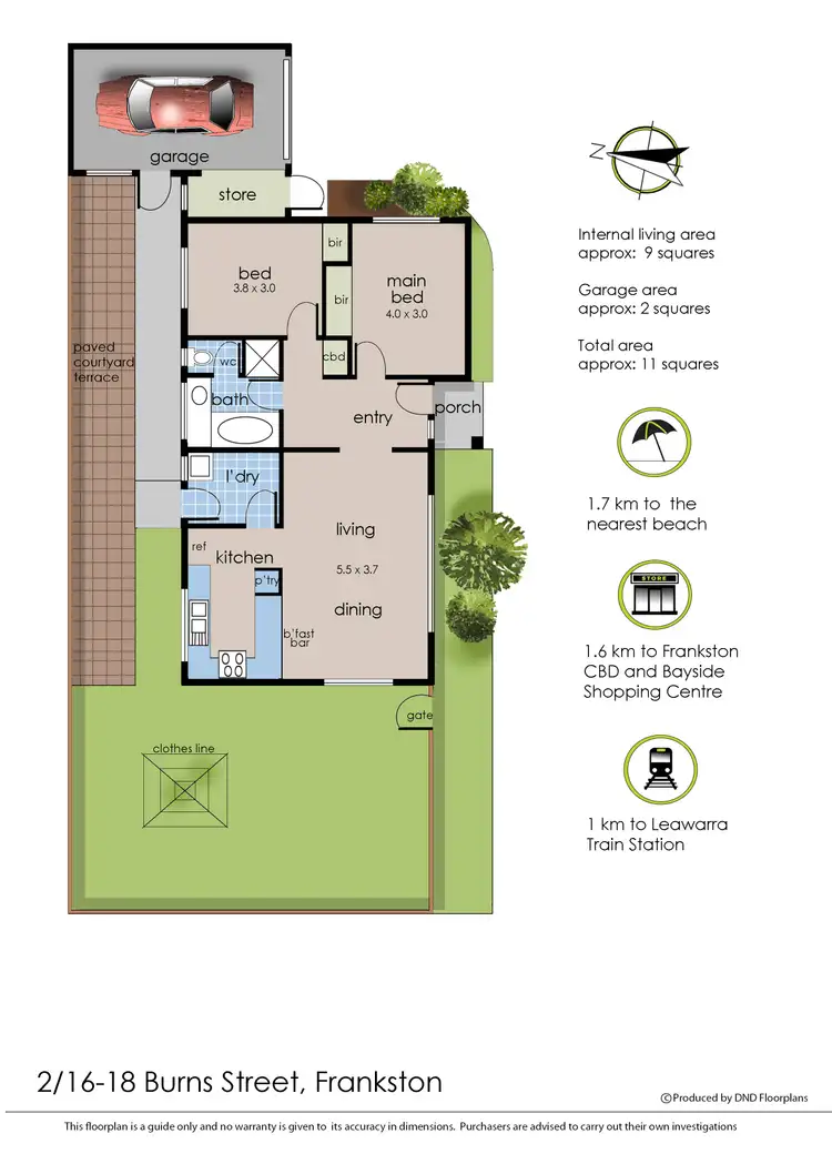 Floorplan of Homely unit listing, 2/16-18 Burns Street, Frankston VIC 3199