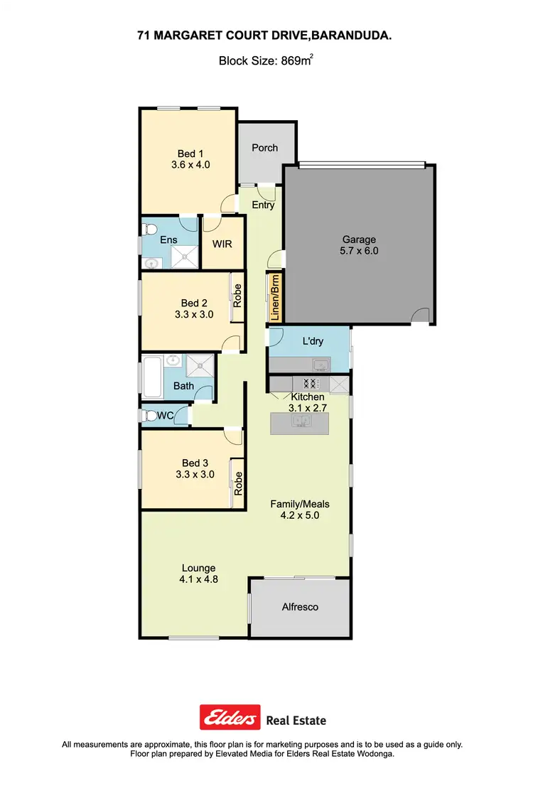 Floorplan of Homely house listing, 71 Margaret Court Drive, Baranduda VIC 3691