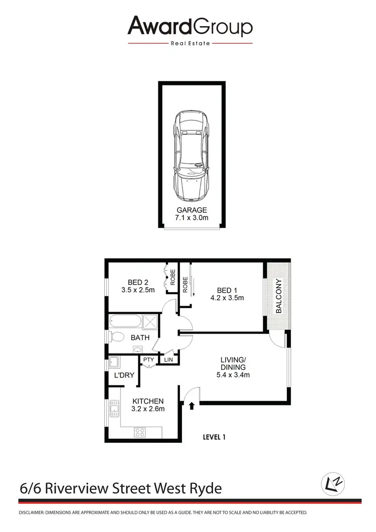 Floorplan of Homely unit listing, 6/6 Riverview Street, West Ryde NSW 2114