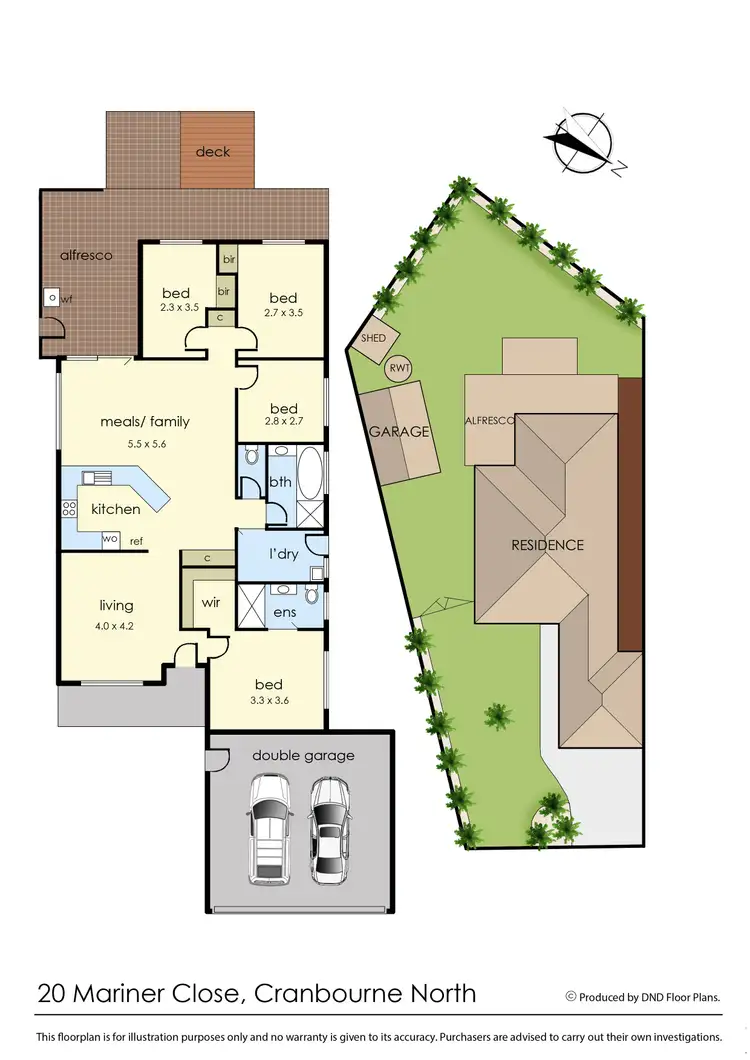 Floorplan of Homely house listing, 20 Mariner Close, Cranbourne North VIC 3977