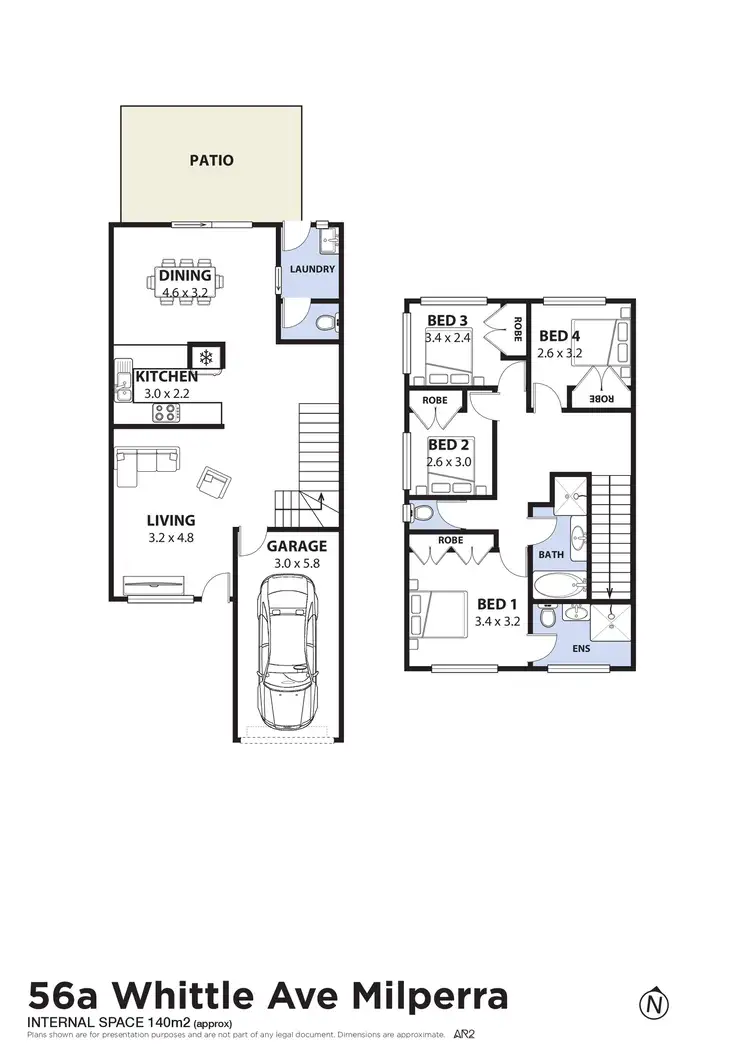 Floorplan of Homely semi-detached listing, 56A Whittle Avenue, Milperra NSW 2214