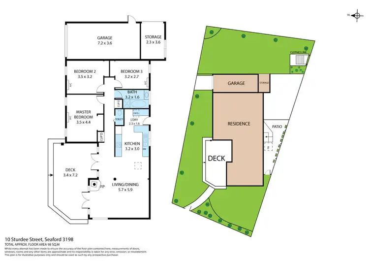 Floorplan of Homely house listing, 10 Sturdee Street, Seaford VIC 3198