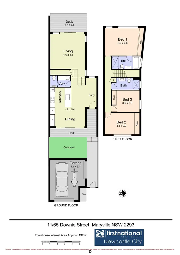 Floorplan of Homely townhouse listing, 11/65 Downie Street, Maryville NSW 2293
