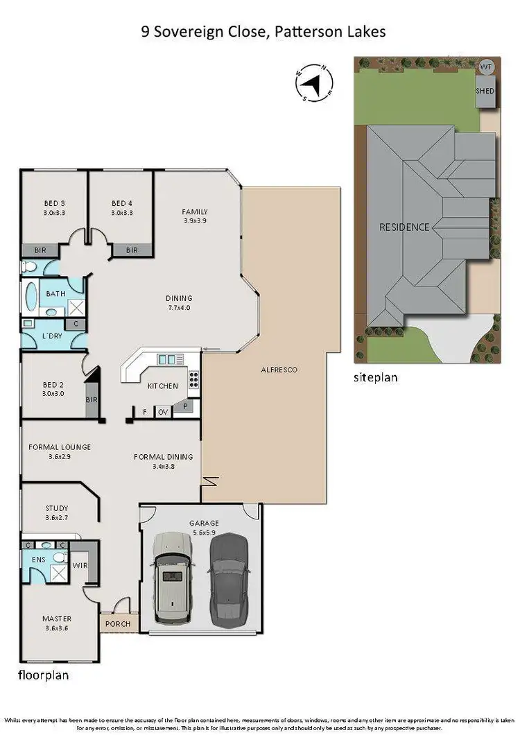 Floorplan of Homely house listing, 9 Sovereign Close, Patterson Lakes VIC 3197