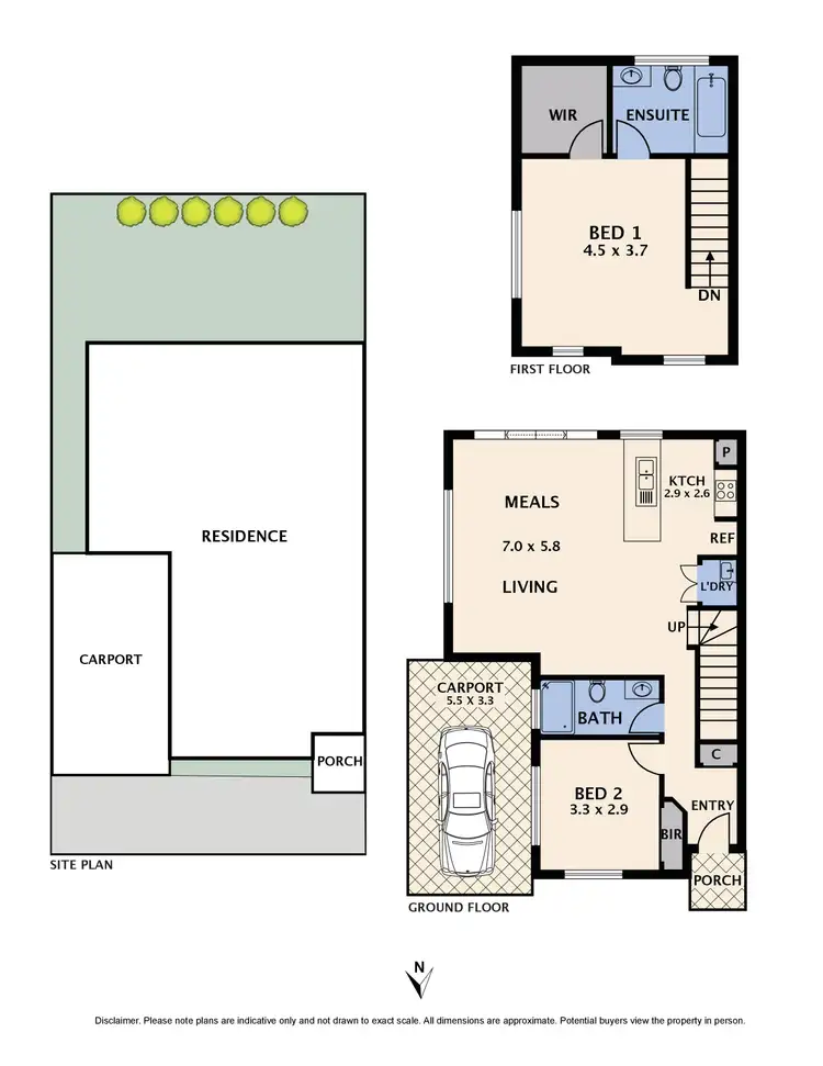 Floorplan of Homely townhouse listing, 2/17 Shirley Street, Fawkner VIC 3060