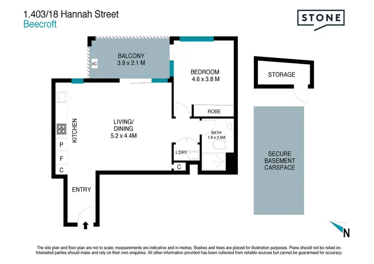 Floorplan of Homely apartment listing, 1.403/18 Hannah Street, Beecroft NSW 2119