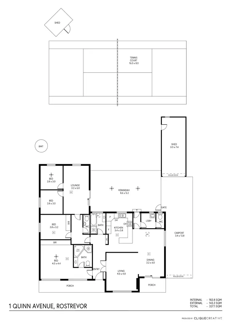 Floorplan of Homely house listing, 1 Quinn Avenue, Rostrevor SA 5073