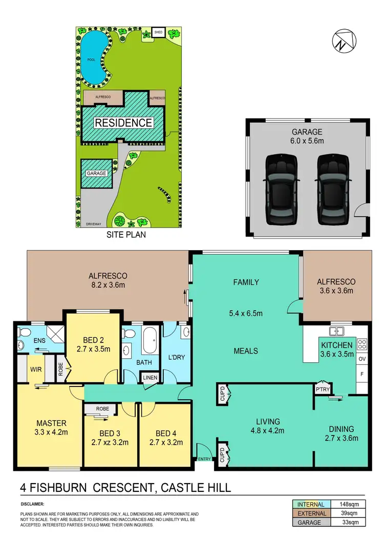 Floorplan of Homely house listing, 4 Fishburn Crescent, Castle Hill NSW 2154