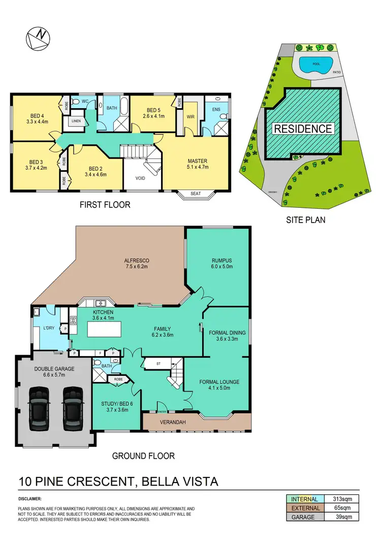 Floorplan of Homely house listing, 10 Pine Crescent, Bella Vista NSW 2153