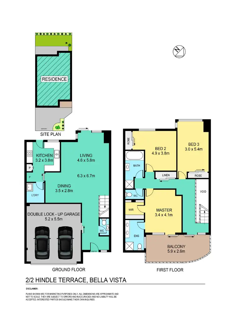 Floorplan of Homely townhouse listing, 2/2 Hindle Terrace, Bella Vista NSW 2153