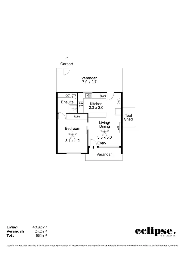 Floorplan of Homely unit listing, 7/2 Spencer Street, Campbelltown SA 5074