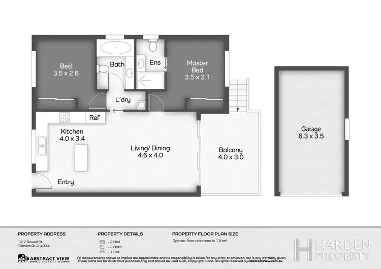 Floorplan of Homely unit listing, 1/27 Rowell Street, Zillmere QLD 4034