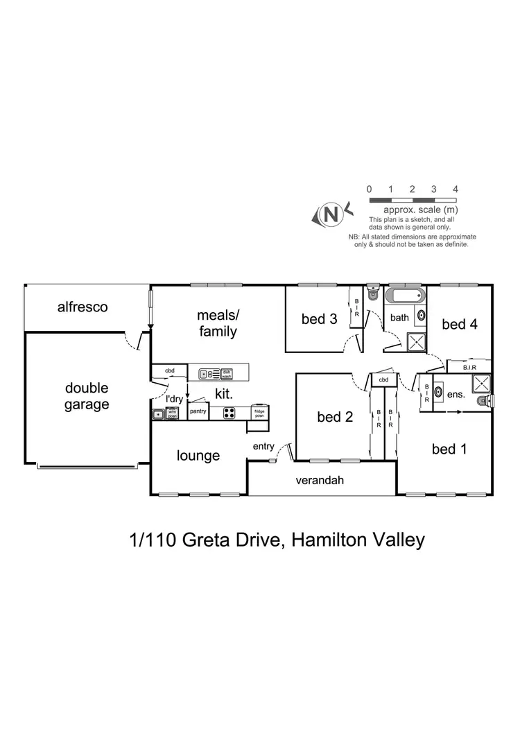Floorplan of Homely townhouse listing, 1/110 Greta Drive, Hamilton Valley NSW 2641
