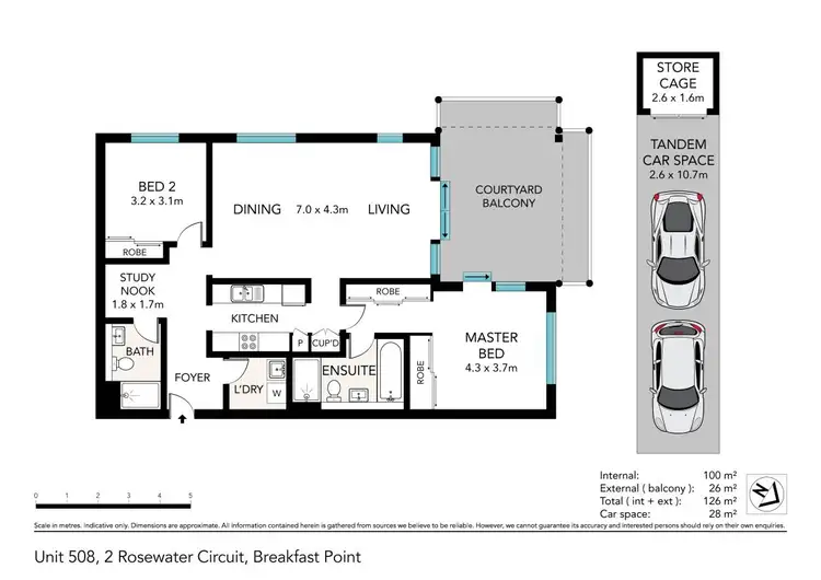 Floorplan of Homely apartment listing, 508/2 Rosewater Circuit, Breakfast Point NSW 2137
