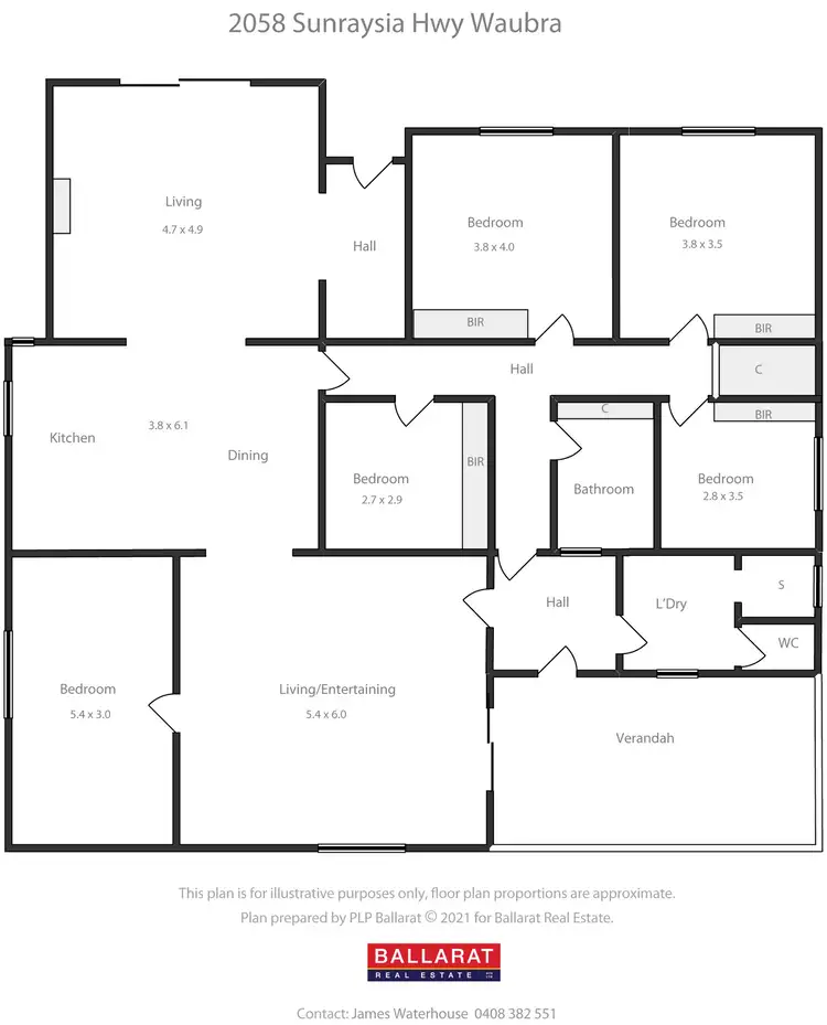 Floorplan of Homely house listing, 2058 Sunraysia Highway, Waubra VIC 3352