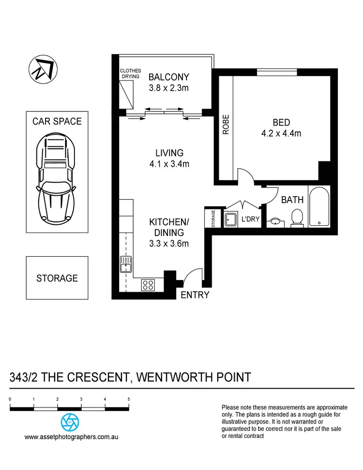 Floorplan of Homely apartment listing, 343/2 The Crescent, Wentworth Point NSW 2127