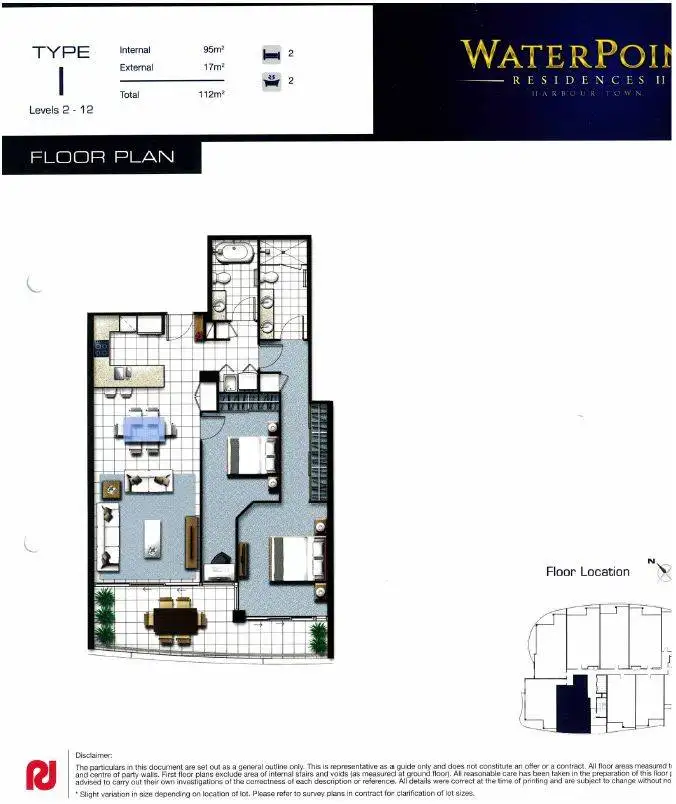 Floorplan of Homely apartment listing, 2609/5 Harbour Side Court, Biggera Waters QLD 4216