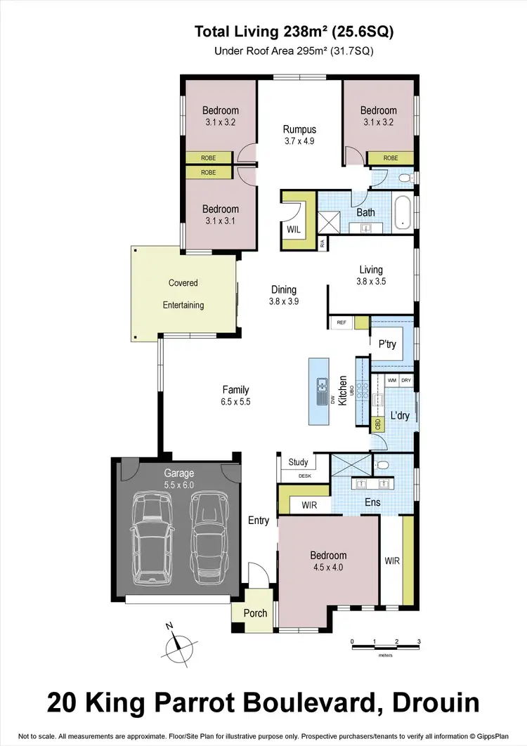 Floorplan of Homely house listing, 20 King Parrot Boulevard, Drouin VIC 3818