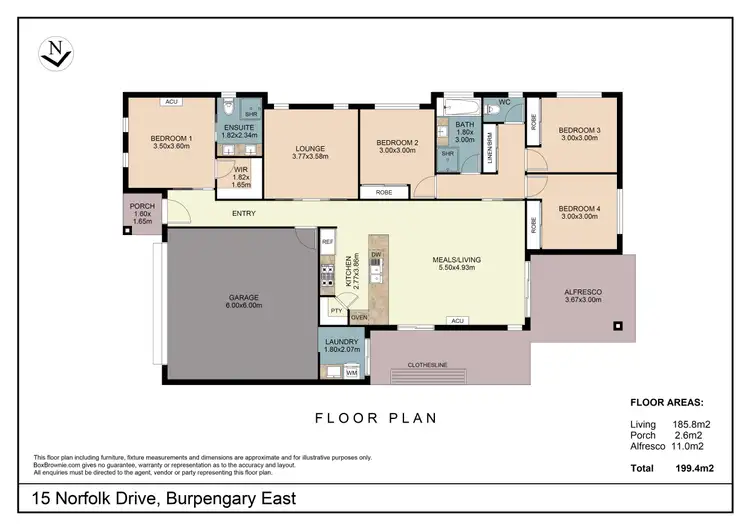 Floorplan of Homely house listing, 15 Norfolk Drive, Burpengary East QLD 4505