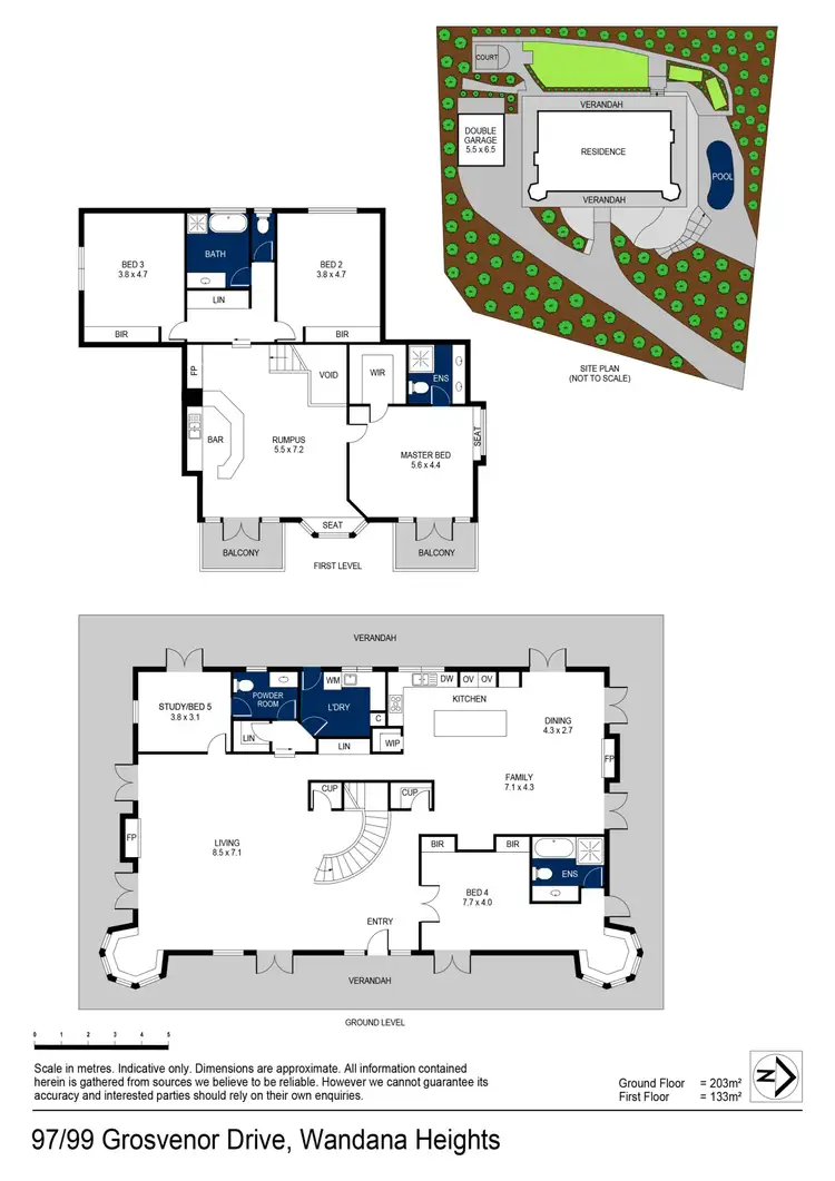 Floorplan of Homely house listing, 97-99 Grosvenor Drive, Wandana Heights VIC 3216