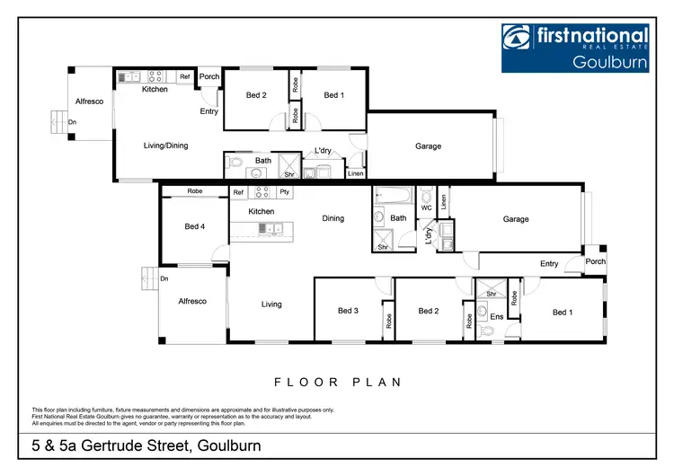 Floorplan of Homely house listing, 5 & 5a Gertrude Street, Goulburn NSW 2580