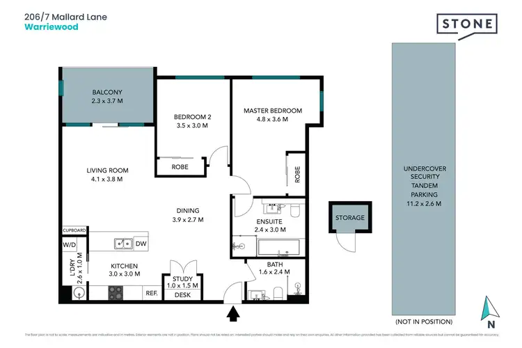 Floorplan of Homely apartment listing, 206/7 Mallard Lane, Warriewood NSW 2102