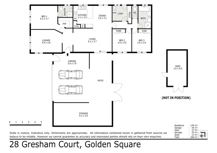 Floorplan of Homely house listing, 28 Gresham Court, Golden Square VIC 3555