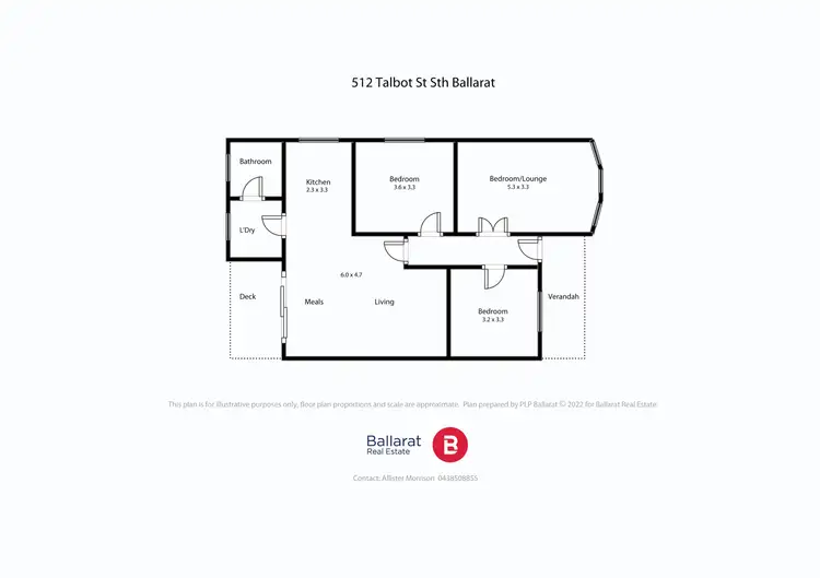 Floorplan of Homely house listing, 512 Talbot Street South, Redan VIC 3350