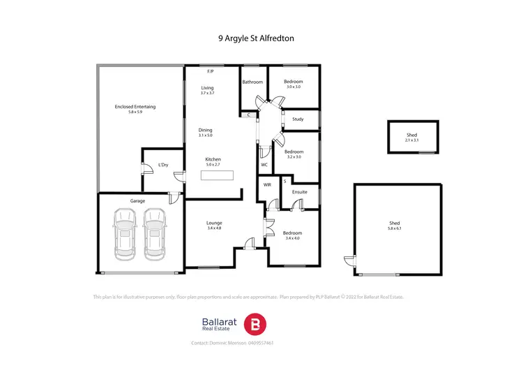Floorplan of Homely house listing, 9 Argyle Crescent, Alfredton VIC 3350