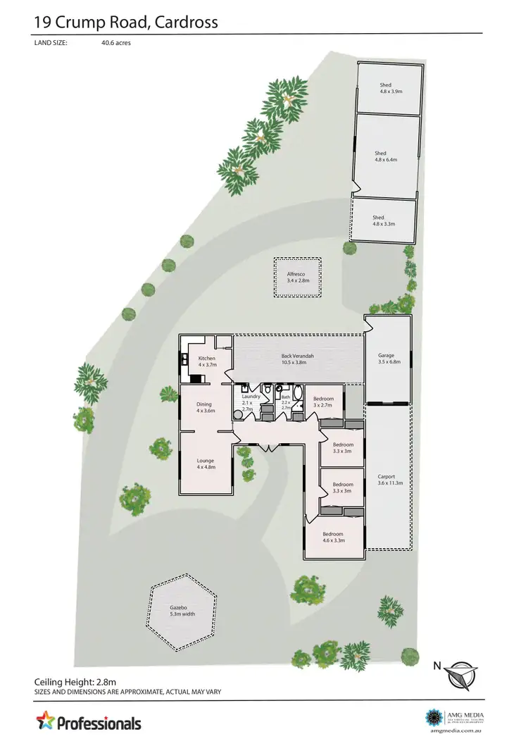 Floorplan of Homely rural property listing, 19 Crump Road, Cardross VIC 3496