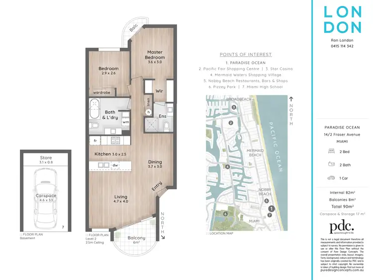 Floorplan of Homely unit listing, 14/2 Fraser Avenue, Miami QLD 4220