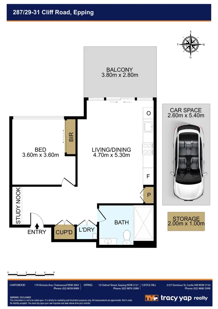 Floorplan of Homely apartment listing, 287/29-31 Cliff Road, Epping NSW 2121